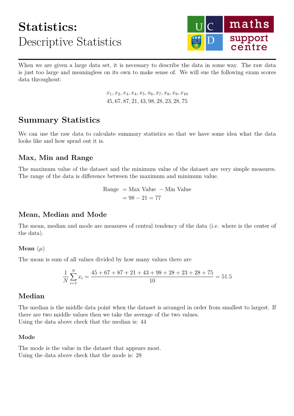 Descriptive Statistics