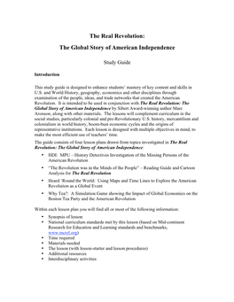 The Real Revolution: the Global Story of American Independence