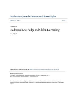 Traditional Knowledge and Global Lawmaking Kuei-Jung Ni