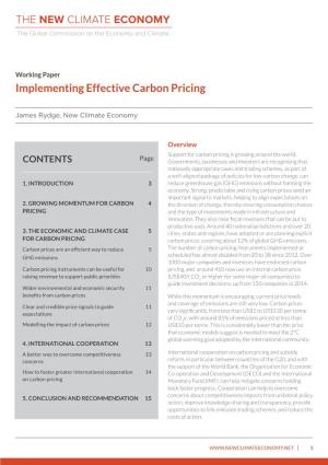 Implementing Effective Carbon Pricing