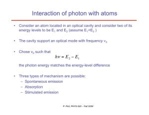 Interaction of Photon with Atoms
