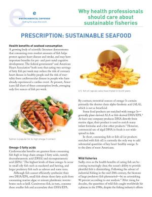 Prescription: Sustainable Seafood