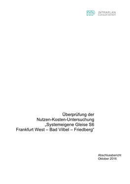 Abschlussbericht Nutzen-Kosten-Untersuchung