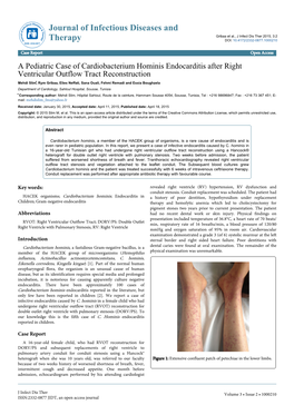 A Pediatric Case of Cardiobacterium Hominis Endocarditis After Right