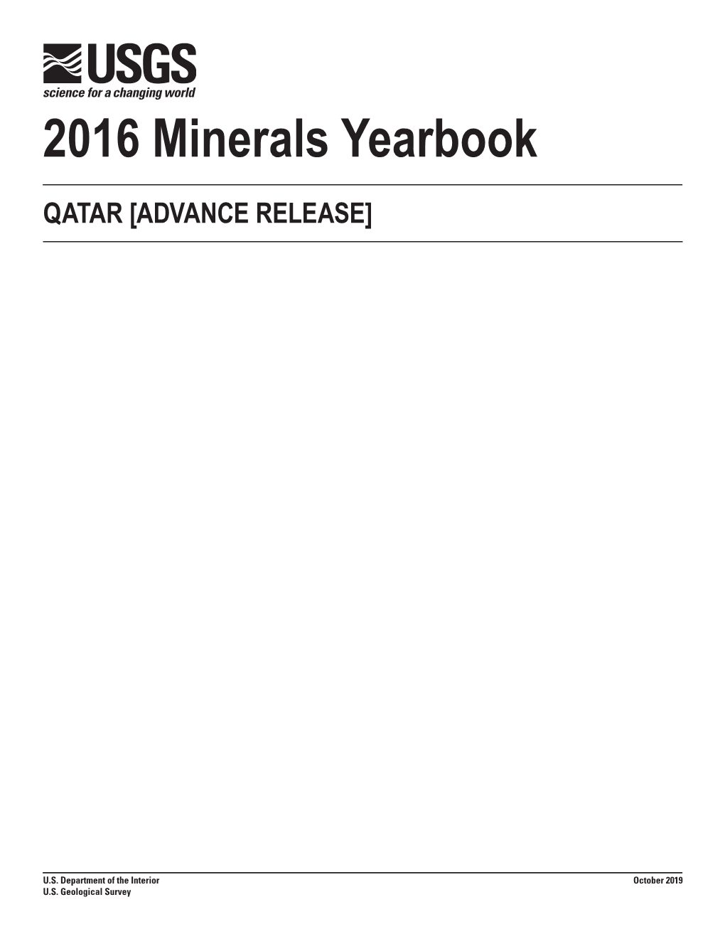 The Mineral Industry of Qatar in 2016