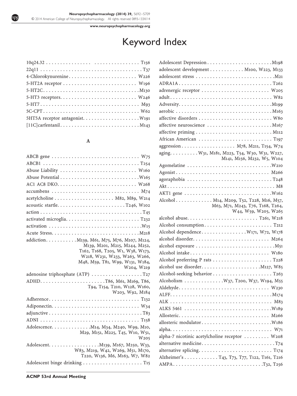 Keyword Index