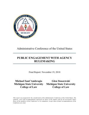 Public Engagement with Agency Rulemaking