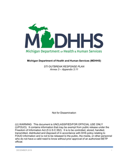 MDHHS STI Outbreak Response Plan