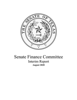 Senate Finance Committee Interim Report August 2020