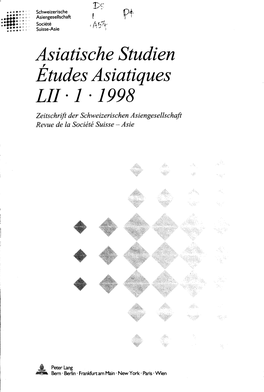 Asiatische Studien Etudes Asiatiques L U I • 1998