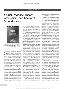 Sexual Deviance. Theory, Assessment, and Treatment. Second Edition
