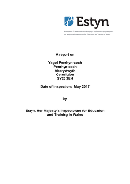 Inspection Report Ysgol Penrhyncoch 2017