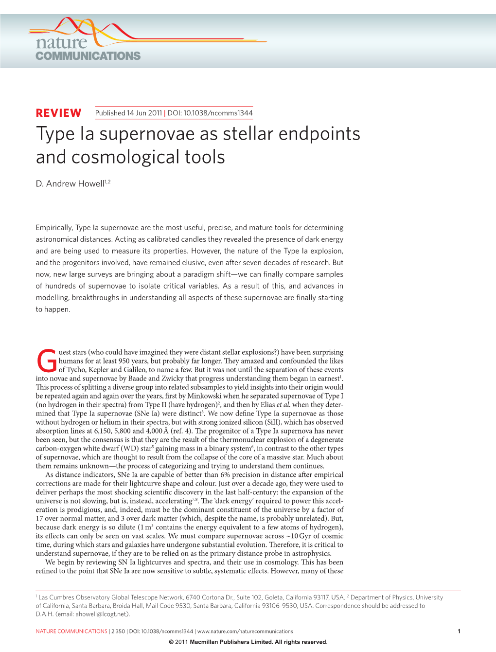 Type Ia Supernovae As Stellar Endpoints and Cosmological Tools