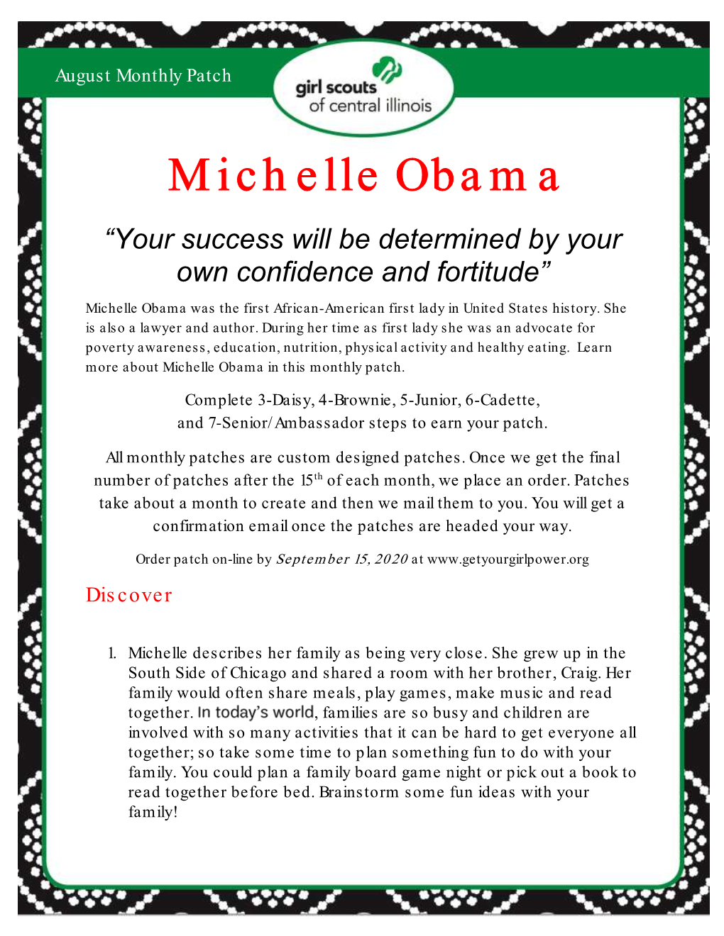 Michelle Obama “Your Success Will Be Determined by Your Own Confidence and Fortitude”