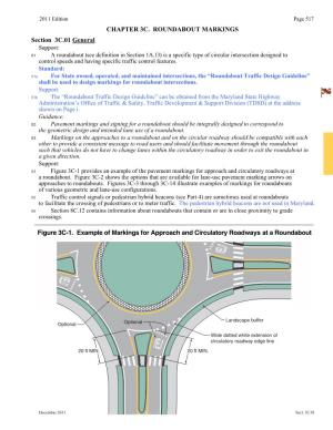 CHAPTER 3C. ROUNDABOUT MARKINGS Section 3C.01 General Figure 3C-1. Example of Markings for Approach and Circulatory Roadways