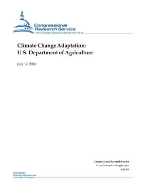 Climate Change Adaptation: U.S