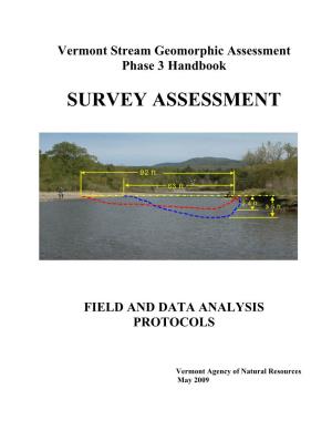 Stream Geomorphic Assessment Handbook, Database, and Spreadsheet Was the Collaborative Effort Of