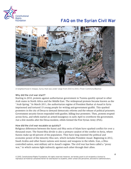 FAQ on the Syrian Civil War