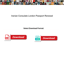 Iranian Consulate London Passport Renewal