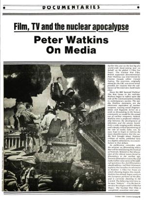 Peter Watkins on Media
