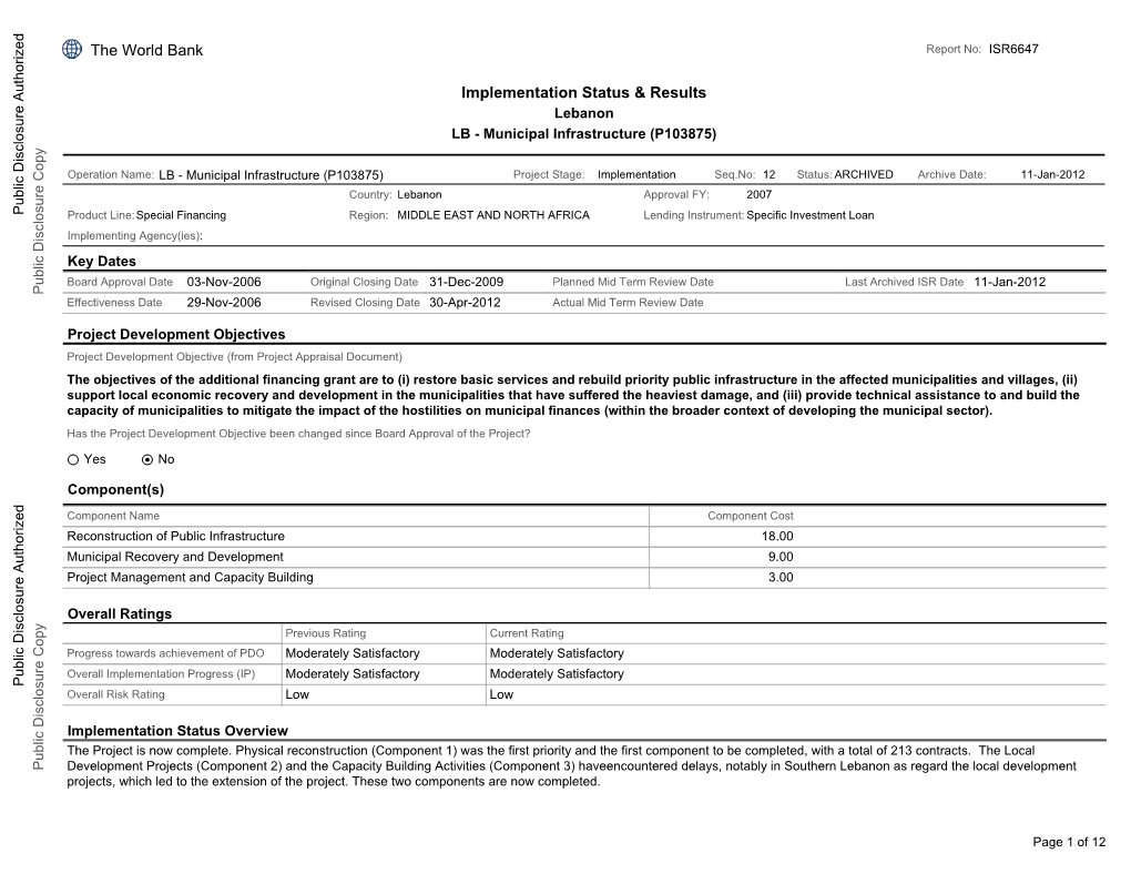 World Bank Document