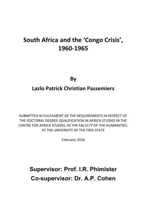 South Africa and the 'Congo Crisis', 1960-1965