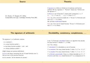 Source Theories the Signature of Arithmetic Decidability