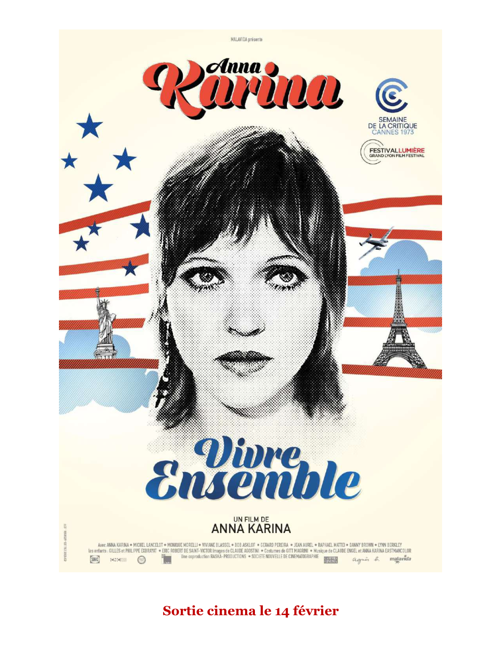 Anna Karina Sortie Cinema Le 14 Fevrier