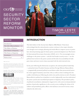 Security Sector Reform Monitor Timor-Leste January 2011 • No.4