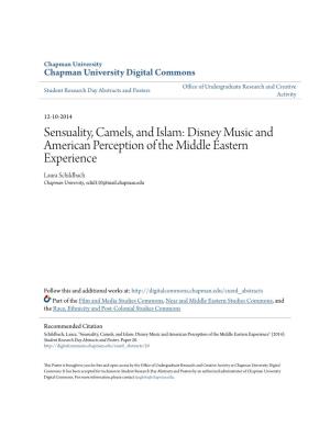 Disney Music and American Perception of the Middle Eastern Experience Laura Schildbach Chapman University, Schil110@Mail.Chapman.Edu