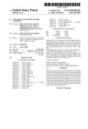 (12) United States Patent (10) Patent No.: US 6,436,268 B1 Melody Et Al