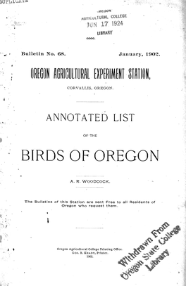 Birds Oforegon