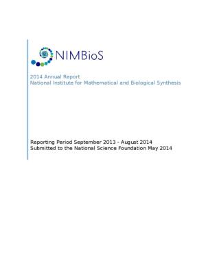 Nimbios Annual Report to NSF, May 2014