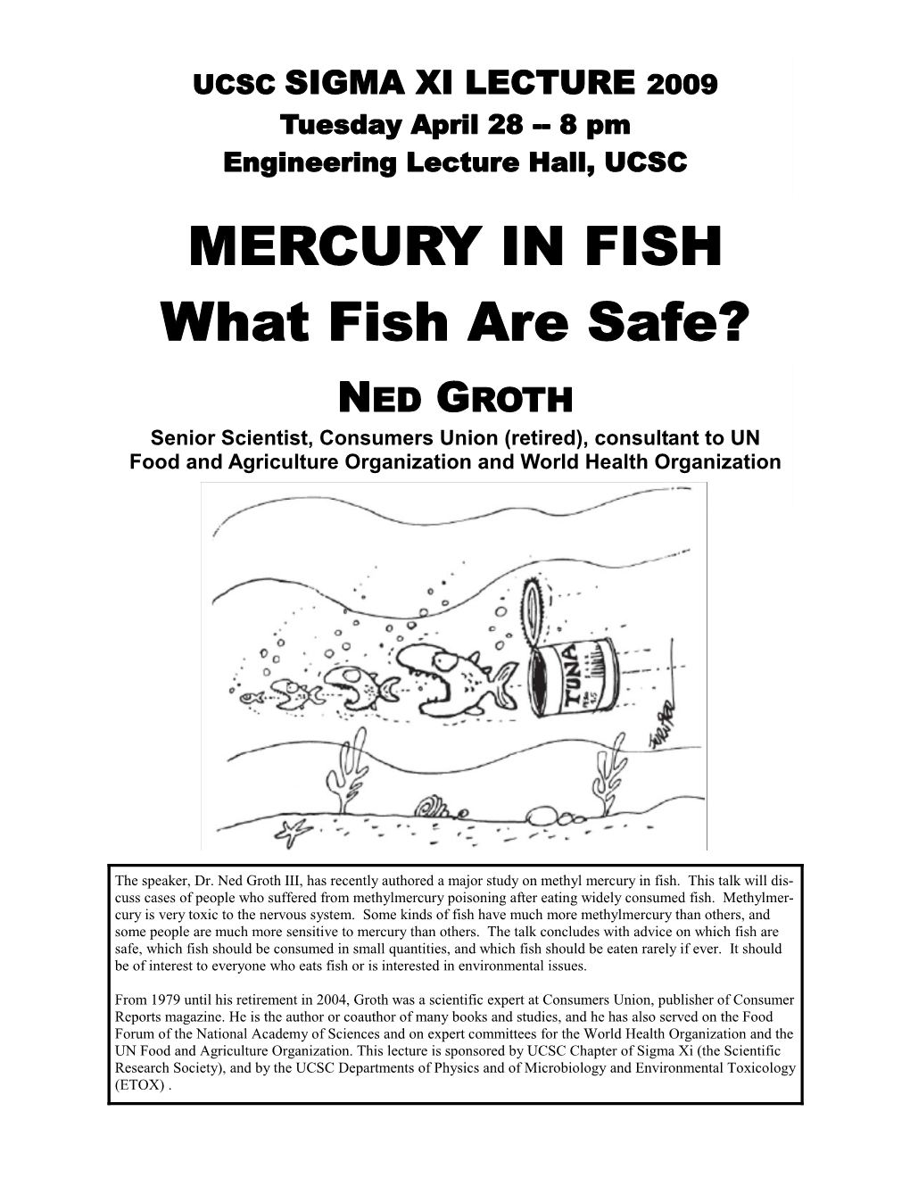 MERCURY in FISH What Fish Are Safe?