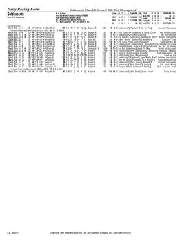 Goldencents Daily Racing Form