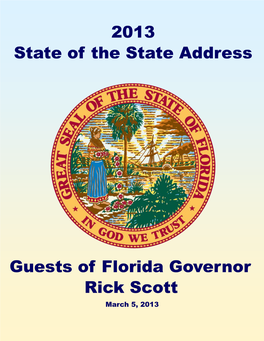 2013 State of the State Address Guests of Florida Governor Rick Scott