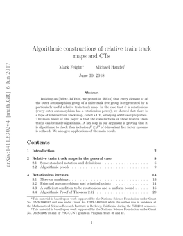 Algorithmic Constructions of Relative Train Track Maps and Cts Arxiv