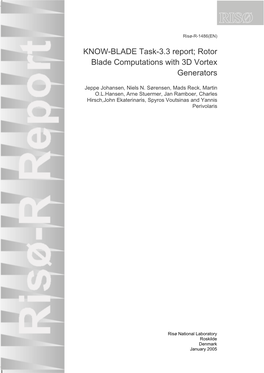 Rotor Blade Computations with 3D Vortex Generators