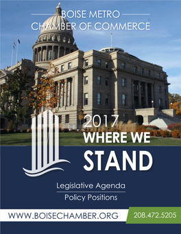 WHERE WE STAND Legislative Agenda Policy Positions