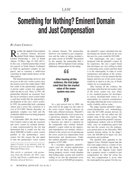 Eminent Domain and Just Compensation