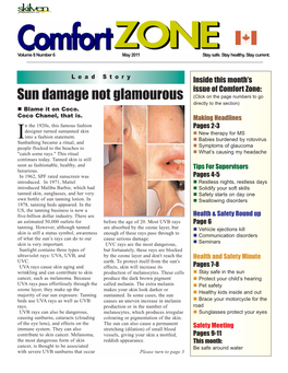Sun Damage Not Glamourous (Click on the Page Numbers to Go Directly to the Section)  Blame It on Coco