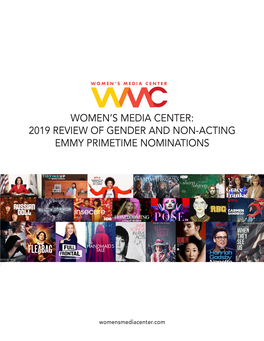 2019 Review of Gender and Non-Acting Emmy Primetime Nominations