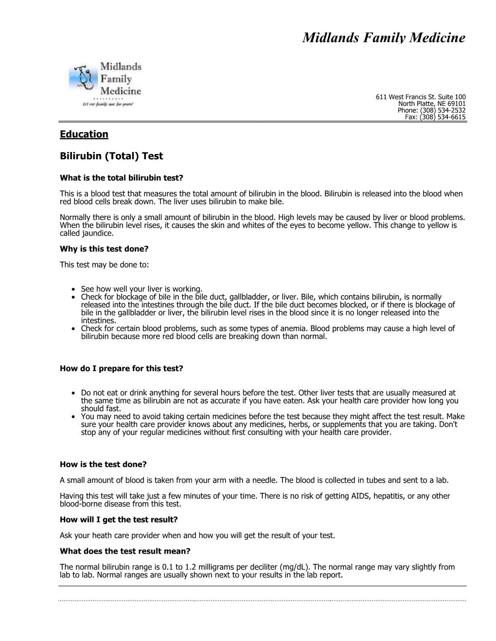 Bilirubin Test? This Is a Blood Test That Measures the Total Amount of Bilirubin in the Blood