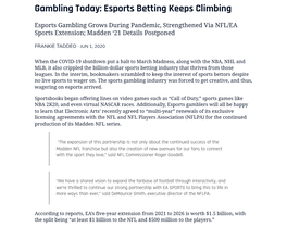 Gambling Today: Esports Betting Keeps Climbing - Sports Illust