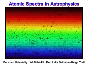 Atomic Spectra in Astrophysics