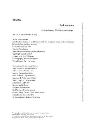 Review Downloaded from by University of California, Irvine User on 18 March 2021 Performance
