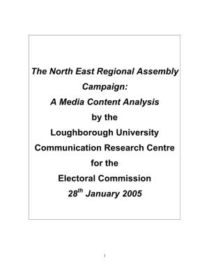 The North East Regional Assembly Campaign
