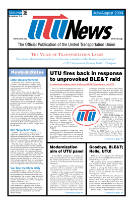 UTU News, July-August 2004