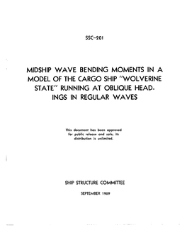 Bending Moments in a Model of the Cargo Ship “Wolverine State” Running at Oblique Head- Ings in Regular Waves