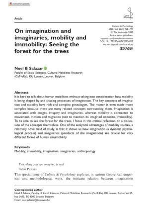 On Imagination and Imaginaries, Mobility and Immobility